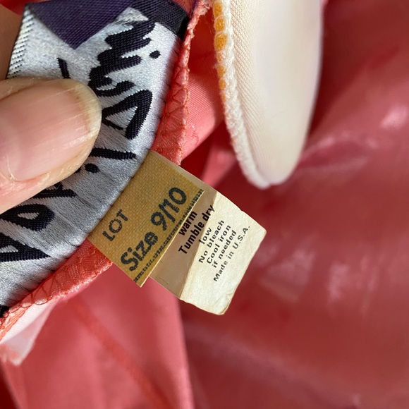 Vintage 80s April Rain Peplum Dress Midi Puff Sleeve - Picture 12 of 13